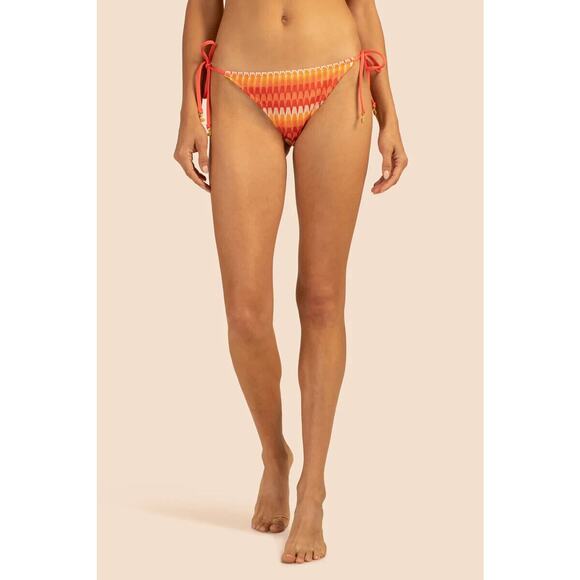 NEW Trina Turk Sunray Chrocet Bikini Swimsuit Bandeau Top Tie Bottoms Size 12 - Picture 4 of 10